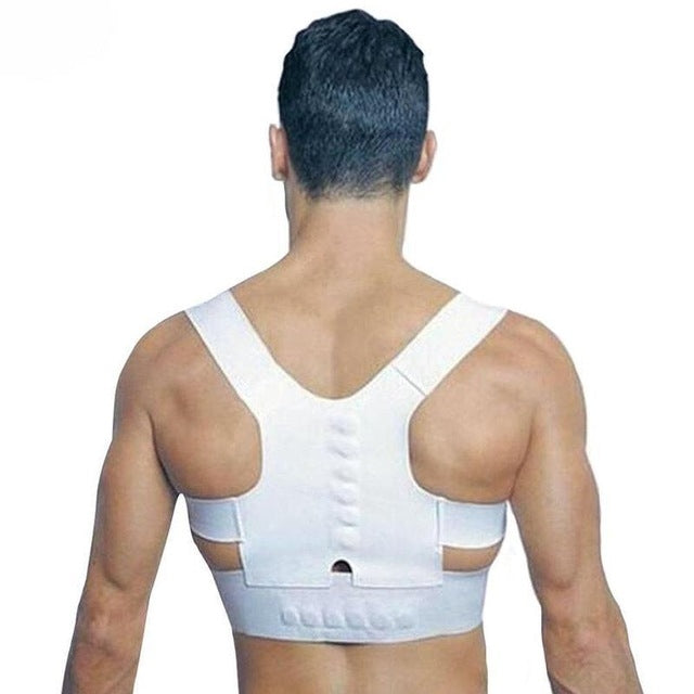 Magnetic Therapy Posture Corrector Brace Shoulder Back Support Belt for Men Women Adult Braces Supports Upper Correction Corset, Size:L(White) - Corrector by posture sport | Online Shopping South Africa | PMC Jewellery