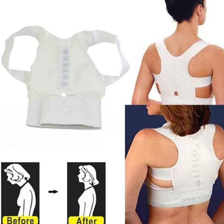 Magnetic Therapy Posture Corrector Brace Shoulder Back Support Belt for Men Women Adult Braces Supports Upper Correction Corset, Size:XL(White) - Corrector by posture sport | Online Shopping South Africa | PMC Jewellery