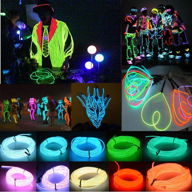 Flexible LED Light EL Wire String Strip Rope Glow Decor Neon Lamp USB Controlle 3M Energy Saving Mask Glasses Glow Line F277(Blue Light) - Laser Stage Lighting by PMC TechLife | Online Shopping South Africa | PMC TechLife