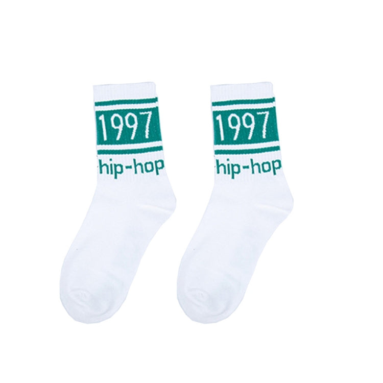 3 Pairs Street Beat Retro Hip Hop Simple Tube Socks Sports Skateboard Socks, Size:One Size(White) - Tube Socks by PMC Jewellery | Online Shopping South Africa | PMC Jewellery