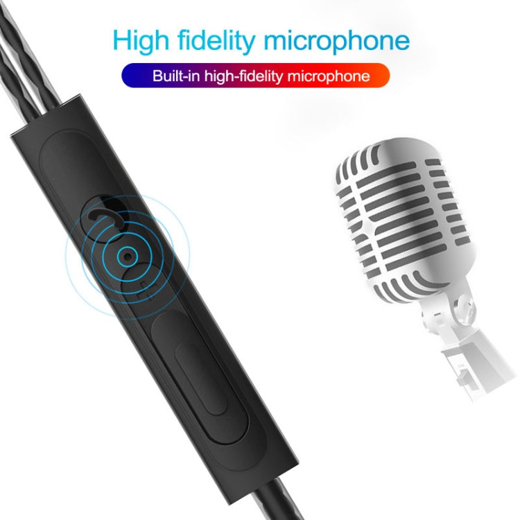 3.5mm Wired Earphone Earbuds Stereo Sound Metal Bass Headset with Mic for Smart Phone(Rose red) - In Ear Wired Earphone by PMC TechLife | Online Shopping South Africa | PMC TechLife