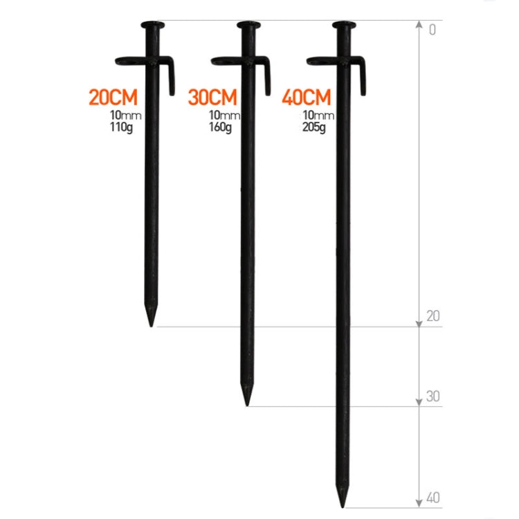 5 PCS Reinforced Long Outdoor Camping Tent Nail Steel Nails, Length:20cm - Tents & Accessories by PMC TechLife | Online Shopping South Africa | PMC TechLife