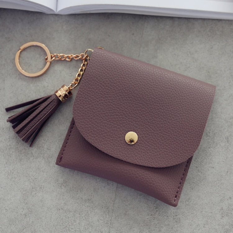 Fashion Women Wallet Short Leather Mini Casual ID Card Holders Bags Ladies Coin Clutch Tassel Bag(Pink) - free shipping - PMC TechLife - Order now!