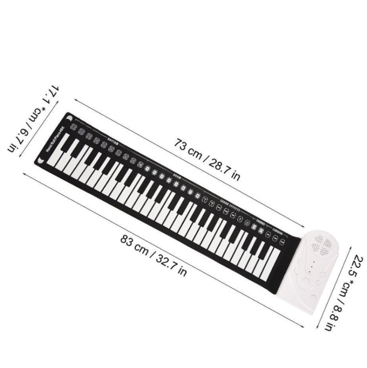 49-Key Portable Hand-Rolled Piano With Horn Children Beginners To Practice Electronic Piano(Elegant Black) - free shipping - PMC TechLife - Order now!