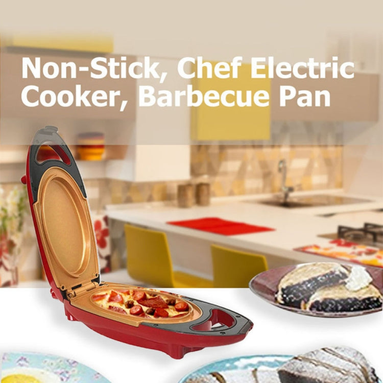 Double-Coated Smokeless Non-stick 5 Minute Chef Electric Cooker Barbecue Pan Pizza Pot EU Plug - Bulit-in Ovens & Accessories by PMC TechLife | Online Shopping South Africa | PMC TechLife