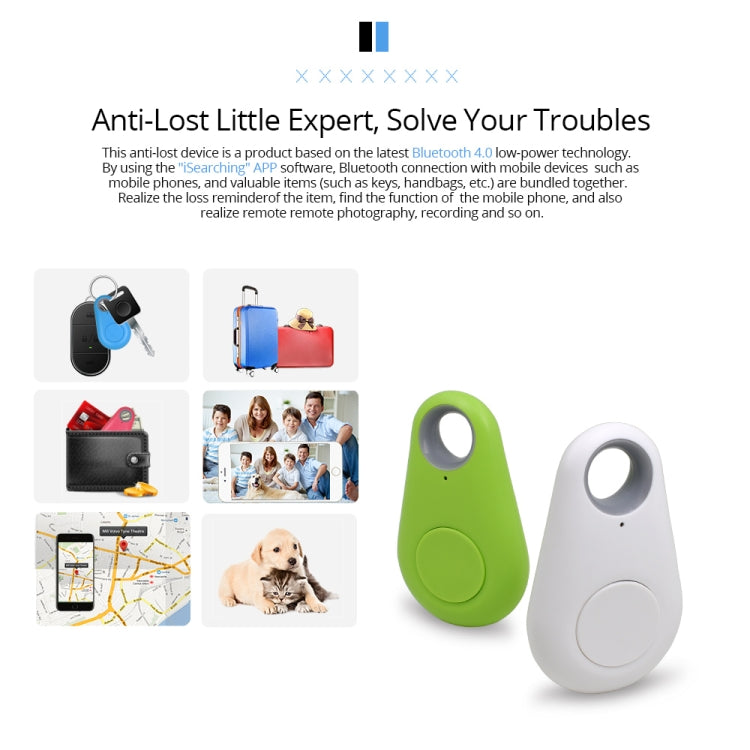 Keyfinder Wallet Dog Cat kids GPS locator anti lost keychain Smart Search Bluetooth Tracker Tag(White) - free shipping - PMC TechLife - Order now!