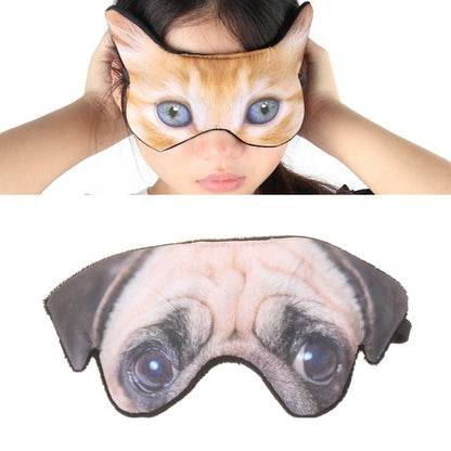 3D Eye Mask Shading Sleeping Cartoon Animal Printed Eye Mask(Pug) - Eye Masks by PMC Jewellery | Online Shopping South Africa | PMC Jewellery