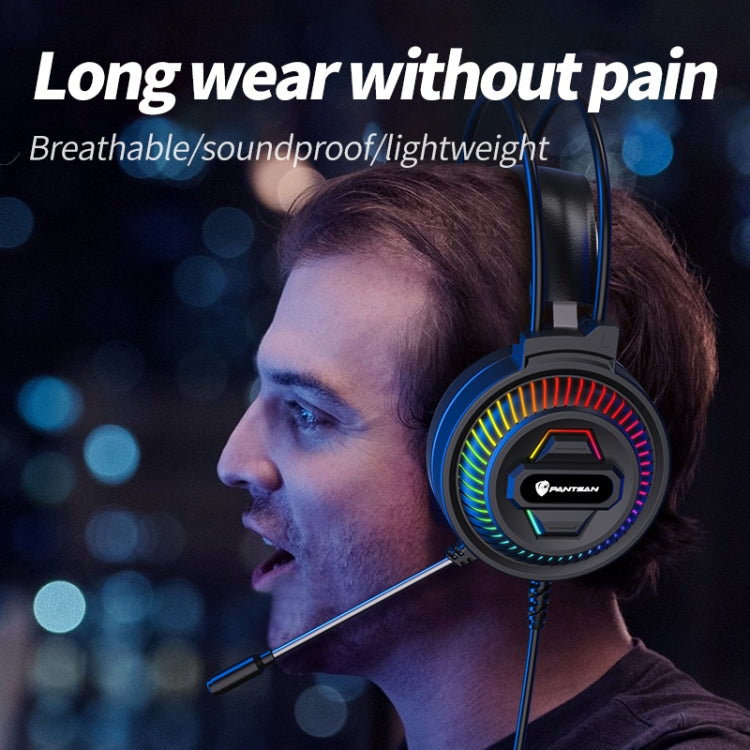 PANTSAN PSH-400 USB Computer Head-Mounted Luminous RGB Wired Headset, Specification:7.1 USB - Multimedia Headset by PANTSAN | Online Shopping South Africa | PMC TechLife | Buy Now Pay Later Mobicred