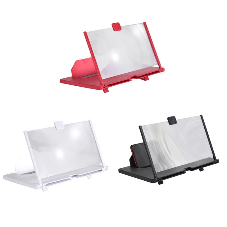 12 Inch Pull-Out Mobile Phone Screen Magnifier 3D Desktop Stand, Style:Blu-ray Model(White) - Screen Magnifier by PMC TechLife | Online Shopping South Africa | PMC TechLife
