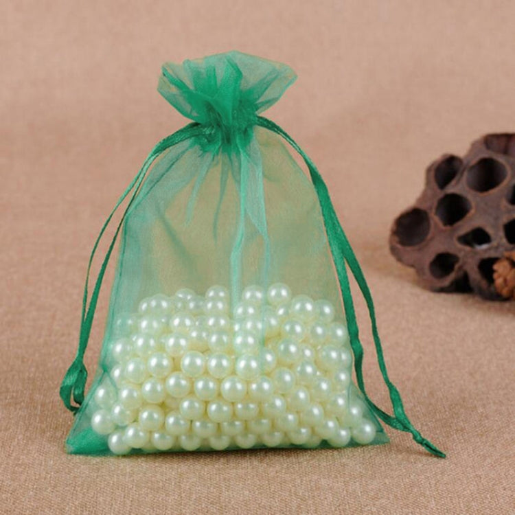100 PCS Gift Bags Jewelry Organza Bag Wedding Birthday Party Drawable Pouches, Gift Bag Size:7X9cm(Blackish Green) - free shipping - PMC TechLife - Order now!