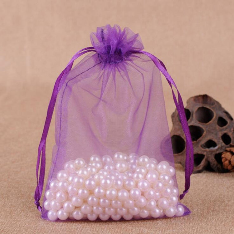 100 PCS Gift Bags Jewelry Organza Bag Wedding Birthday Party Drawable Pouches, Gift Bag Size:10x15cm(Dark Purple) - Gift Bags & Wrapping Supplies by PMC TechLife | Online Shopping South Africa | PMC TechLife | Buy Now Pay Later Mobicred