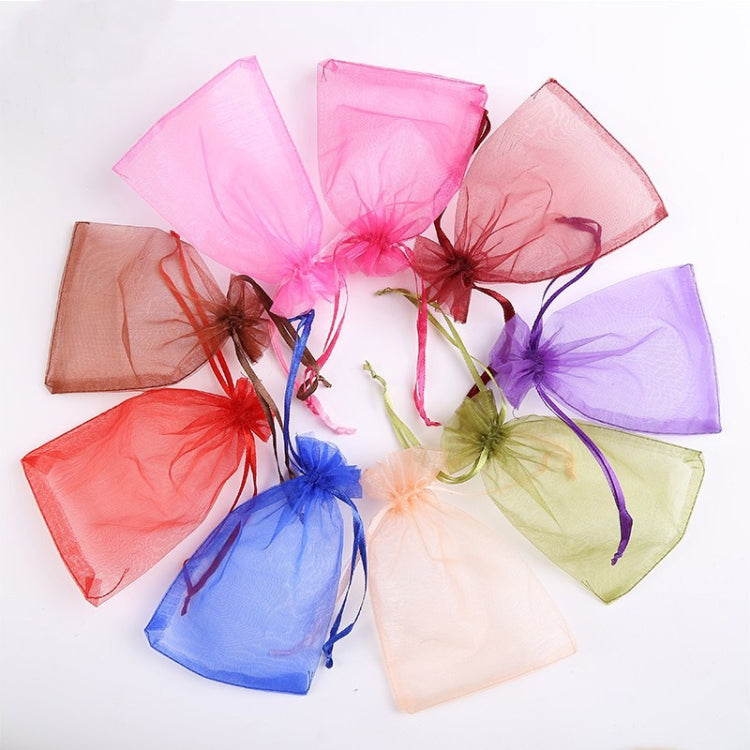 100 PCS Gift Bags Jewelry Organza Bag Wedding Birthday Party Drawable Pouches, Gift Bag Size:16X22cm(Dark Purple) - Gift Bags & Wrapping Supplies by PMC TechLife | Online Shopping South Africa | PMC TechLife | Buy Now Pay Later Mobicred