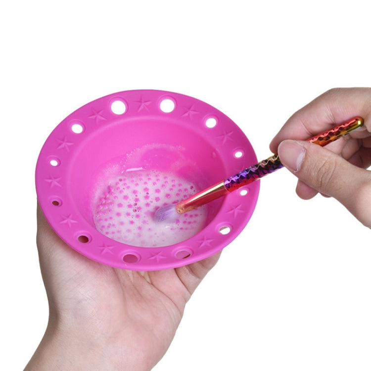 Beauty Tools Silicone Brush Tray Makeup Brush Special Cleaning Bowl(Rose Red) - Tools by PMC Jewellery | Online Shopping South Africa | PMC Jewellery