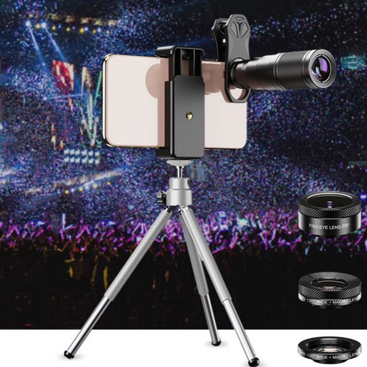 APEXEL APL-22X105 4 in 1 Metal 22X Telephoto + Fisheye + Wide Angle + Macro Starlight Polarization Universal External Mobile Phone Lens Set - free shipping - PMC TechLife - Order now!