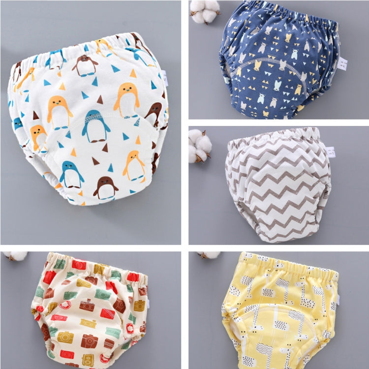 6 Layer Baby Diaper Waterproof  Reusable Cloth Diapers Baby Cotton Training  Underwear Pants Diaper L（12-18KG）(Full Bear) - Children Underwear by PMC Jewellery | Online Shopping South Africa | PMC Jewellery