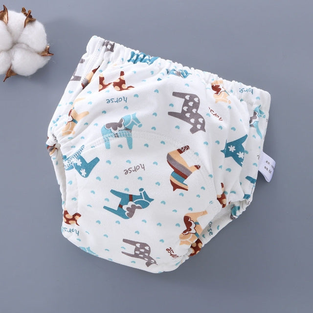 6 Layer Baby Diaper Waterproof  Reusable Cloth Diapers Baby Cotton Training  Underwear Pants Diaper M（6-12KG）(Trojan) - Children Underwear by PMC Jewellery | Online Shopping South Africa | PMC Jewellery