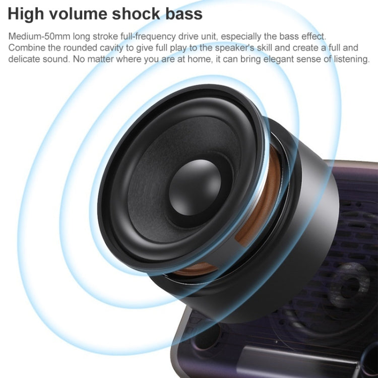 AEC BT-511 Mini LED HD Mirror Bluetooth Speaker, Support 32GB TF Card & 3.5mm AUX & Dual Alarm Clock & Real-time Temperature & Hands-free Calling(Black) - free shipping - PMC TechLife - Order now!