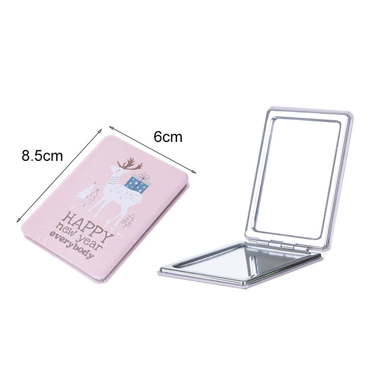 Portable Mini Princess Mirror Double-sided Glass Mirror Girl Folding Vanity Mirror(Square Owel) - Mirror by PMC Jewellery | Online Shopping South Africa | PMC Jewellery