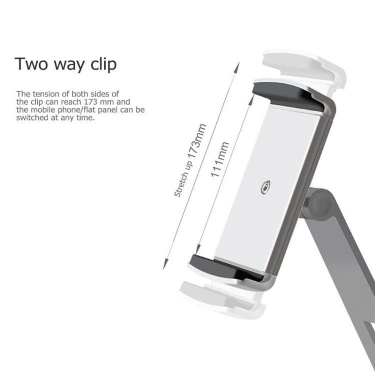 AP-7X Universal Aluminum Stand Desk Mount Holder for 4.7-9.7 inch Phone & Tablet PC(Silver Gray) - Desktop Holder by PMC TechLife | Online Shopping South Africa | PMC TechLife