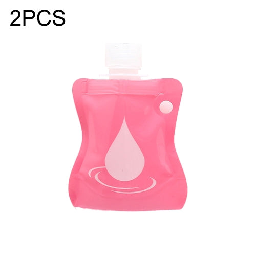 2 PCS Portable Silicone Lotion Bottle Hand Sanitizer Bottle Travel Soft Pack Shampoo Shower Gel Bottle( Water droplet pink) - Cosmetics bottle by PMC Jewellery | Online Shopping South Africa | PMC Jewellery