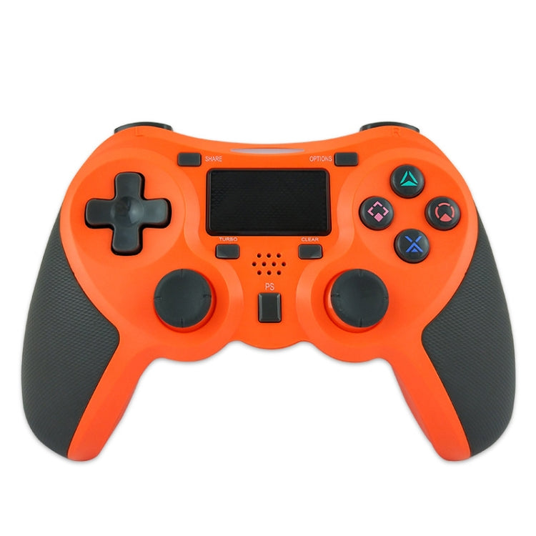 Rubberized Wireless Game Controller Bluetooth Handle for PS4 Host(Orange) - Gamepads by PMC Jewellery | Online Shopping South Africa | PMC Jewellery