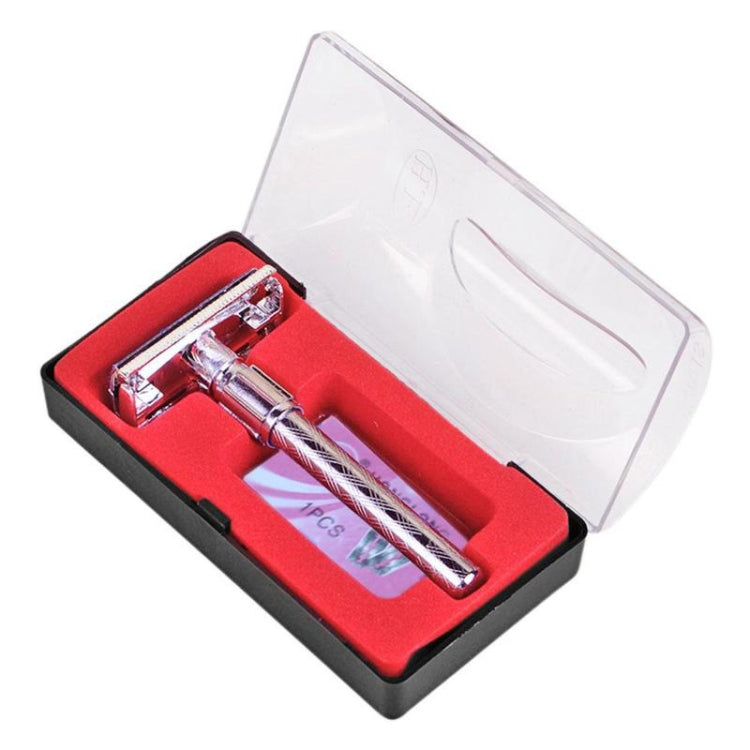 2 PCS Adjustable Safety Classic Stainless Steel Razor Men Safety Double Edge Blade Shaving - Manual Razor by PMC Jewellery | Online Shopping South Africa | PMC Jewellery