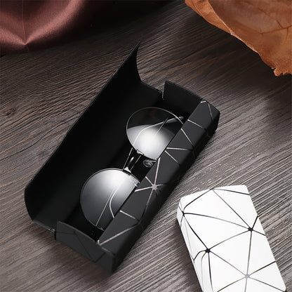 Lattice Pattern Portable Glasses Box(Dazzle White) - Eyeglass Storages by PMC Jewellery | Online Shopping South Africa | PMC Jewellery