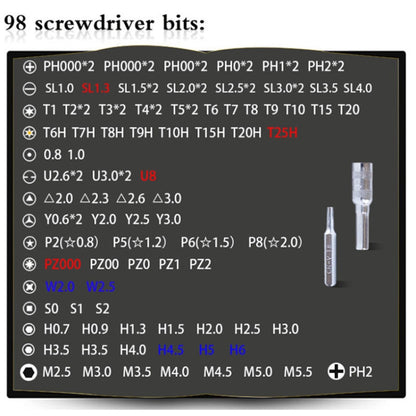 110 in 1 Magnetic Plum Screwdriver Mobile Phone Disassembly Repair Tool(Yellow) - Screwdriver Set by PMC Jewellery | Online Shopping South Africa | PMC Jewellery