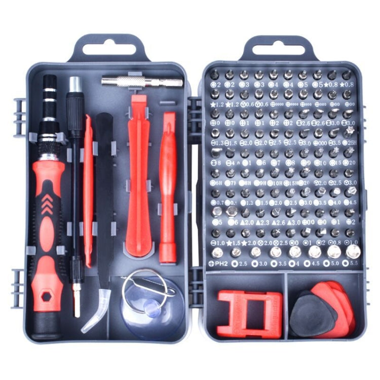 110 in 1 Magnetic Plum Screwdriver Mobile Phone Disassembly Repair Tool(Dark Gray+Red) - Screwdriver Set by PMC Jewellery | Online Shopping South Africa | PMC Jewellery