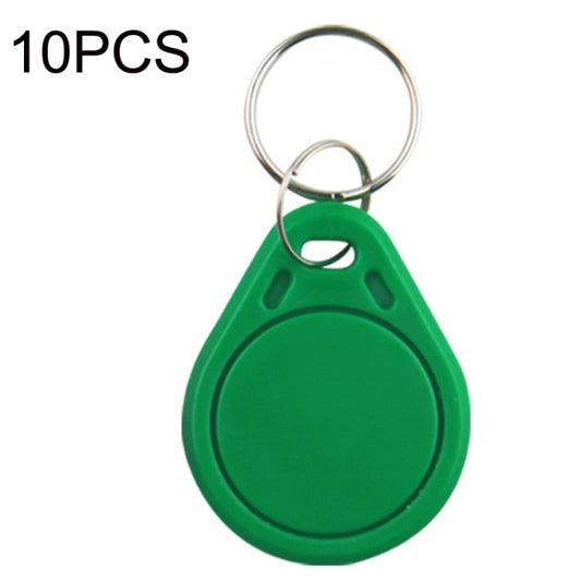 10PCS IC Access Control Card Entree Control M1 Compatibel Fudan Rfid 13.56Mhz Keyfob Sleutelhanger Tag Sleutelhanger(Green) - Access Card by PMC Jewellery | Online Shopping South Africa | PMC Jewellery