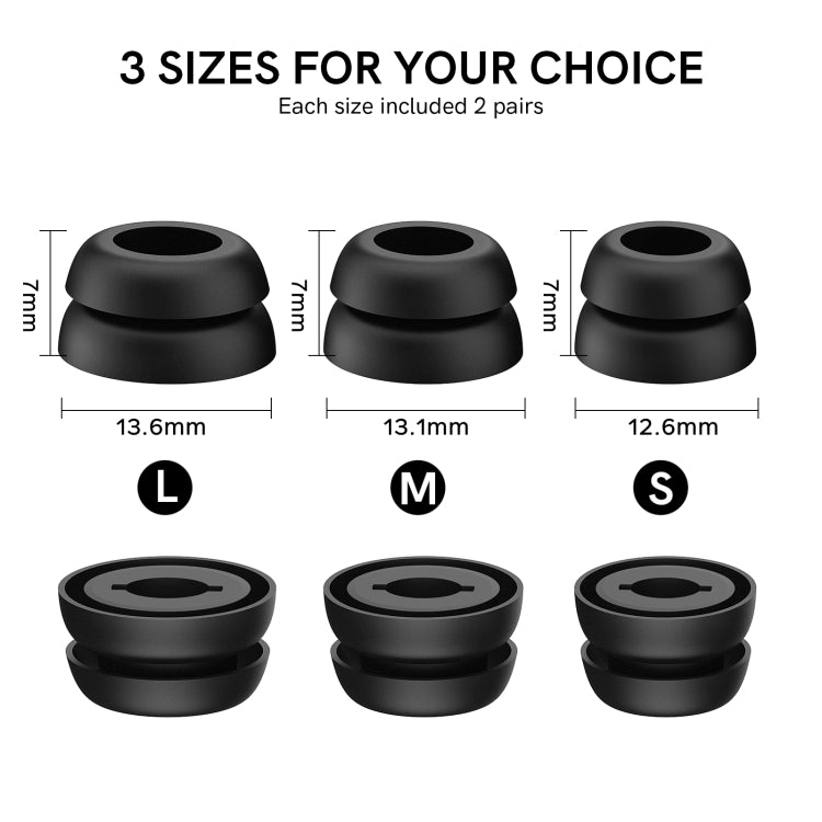 For Samsung Galaxy Buds Pro AhaStyle PT168 Silicone Earphone Earcups, Size:S(Black) - Anti-dust & Ear Caps by AhaStyle | Online Shopping South Africa | PMC Jewellery