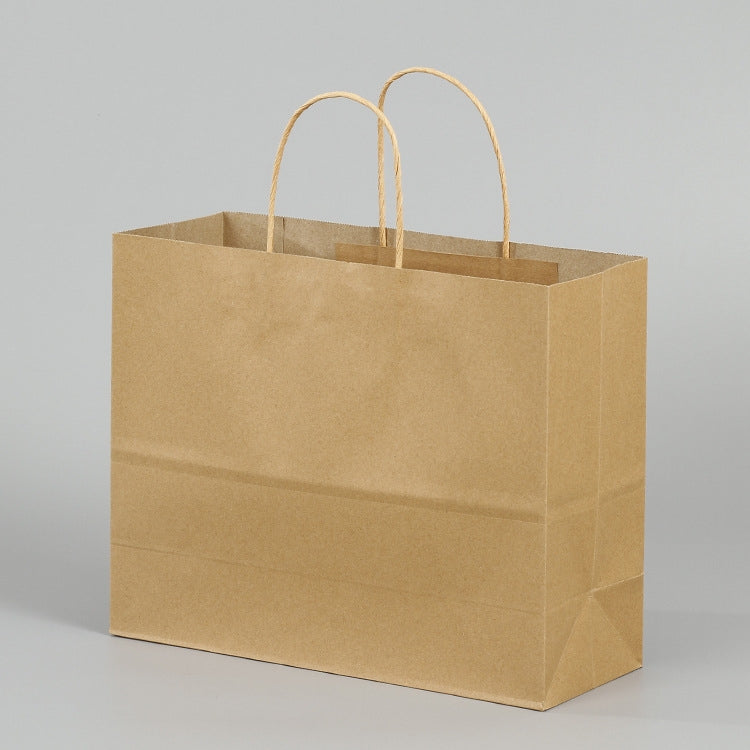 10 PCS Elegant Kraft Paper Bag With Handles for Wedding/Birthday Party/Jewelry/Clothes, Size:32x25x11cm(Yellow Kraft) - Gift Bags & Wrapping Supplies by PMC TechLife | Online Shopping South Africa | PMC TechLife | Buy Now Pay Later Mobicred