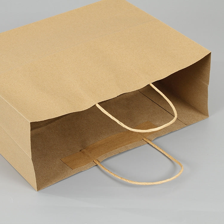 10 PCS Elegant Kraft Paper Bag With Handles for Wedding/Birthday Party/Jewelry/Clothes, Size:32x25x11cm(Yellow Kraft) - Gift Bags & Wrapping Supplies by PMC TechLife | Online Shopping South Africa | PMC TechLife | Buy Now Pay Later Mobicred