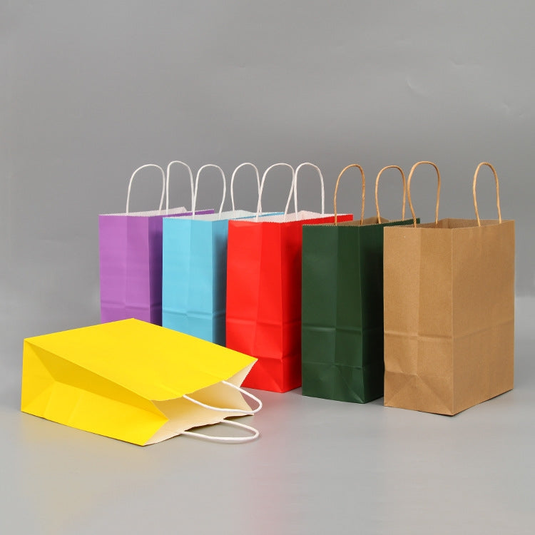 10 PCS Elegant Kraft Paper Bag With Handles for Wedding/Birthday Party/Jewelry/Clothes, Size:32x25x11cm(Yellow Kraft) - Gift Bags & Wrapping Supplies by PMC TechLife | Online Shopping South Africa | PMC TechLife | Buy Now Pay Later Mobicred