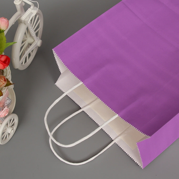 10 PCS Elegant Kraft Paper Bag With Handles for Wedding/Birthday Party/Jewelry/Clothes, Size:42x31x12cm(Purple) - free shipping - PMC TechLife - Order now!
