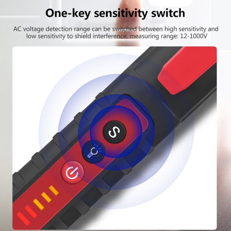 ANENG Non-contact Smart Electric Pen Home Induction Sound And Light Alarm Electric Pen(Red) - Voltage Detector by PMC TechLife | Online Shopping South Africa | PMC TechLife | Buy Now Pay Later Mobicred