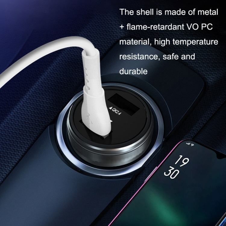 QIAKEY GX506L Dual USB Fast Charge Car Charger(Black) - free shipping - PMC TechLife - Order now!