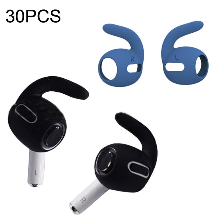 30PCS Ultra-thin Earphone Ear Caps For Apple Airpods Pro(Dark Blue) - Anti-dust & Ear Caps by PMC Jewellery | Online Shopping South Africa | PMC Jewellery