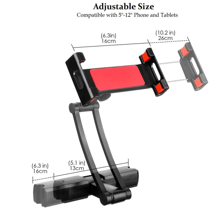 Universal 360 Rotation Holder Bracket Back Seat Car Mount(Black) - Car Holders by PMC TechLife | Online Shopping South Africa | PMC TechLife