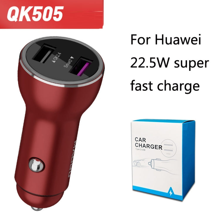QIAKEY QK505 Dual Ports Fast Charge Car Charger(Red) - free shipping - PMC TechLife - Order now!