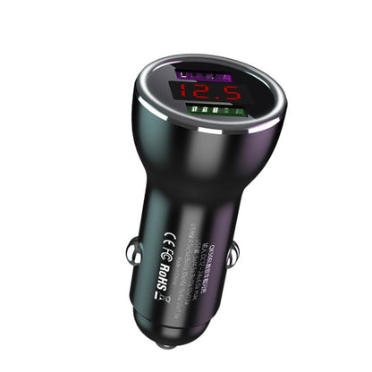 QIAKEY QK506L Dual Ports Fast Charge Car Charger(Black) - Car Charger by QIAKEY | Online Shopping South Africa | PMC Jewellery