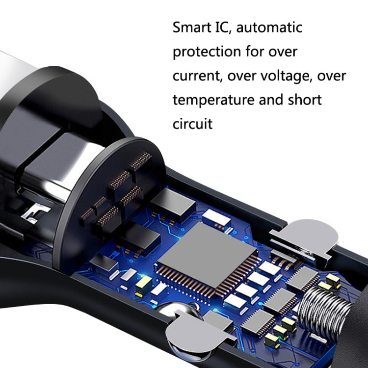 QIAKEY QK506L Dual Ports Fast Charge Car Charger(Black) - free shipping - PMC TechLife - Order now!