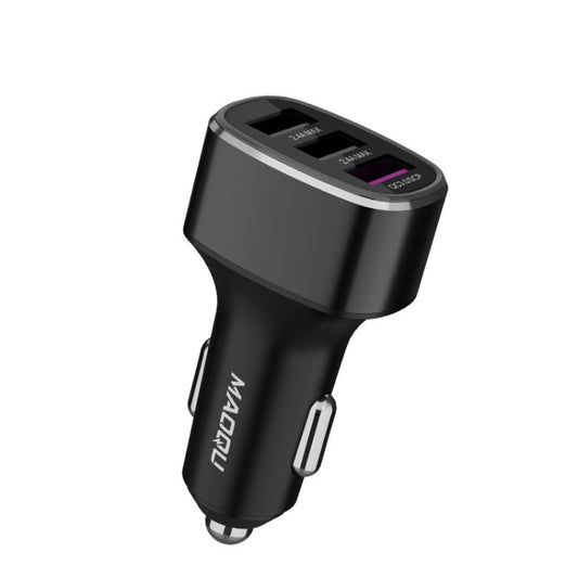 QIAKEY GT680 3 USB Ports Fast Charge Car Charger(Black) - Car Charger by QIAKEY | Online Shopping South Africa | PMC Jewellery