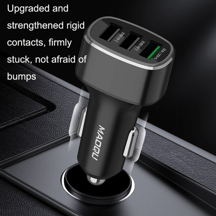 QIAKEY GT680 3 USB Ports Fast Charge Car Charger(Gray) - Car Charger by QIAKEY | Online Shopping South Africa | PMC TechLife | Buy Now Pay Later Mobicred