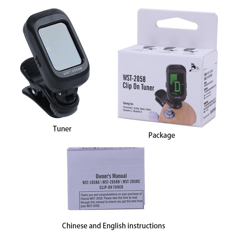 Little Angel WST-2058B Guitar Capo Electronic Tuner, Size:5��3.7��2.7cm(Black) - free shipping - PMC TechLife - Order now!