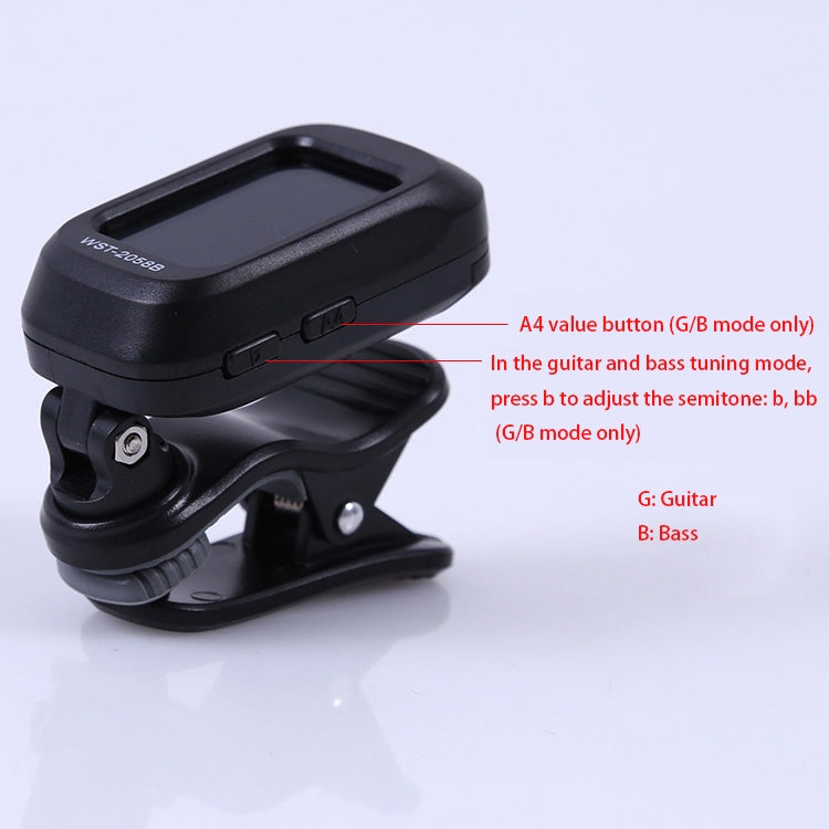 Little Angel WST-2058B Guitar Capo Electronic Tuner, Size:5��3.7��2.7cm(Black) - free shipping - PMC TechLife - Order now!