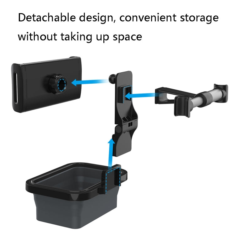 CHZ-12 Car Rear Pillow Telescopic Bracket Car Seat Phone Holder(Dark Gray) - Car Holders by PMC TechLife | Online Shopping South Africa | PMC TechLife