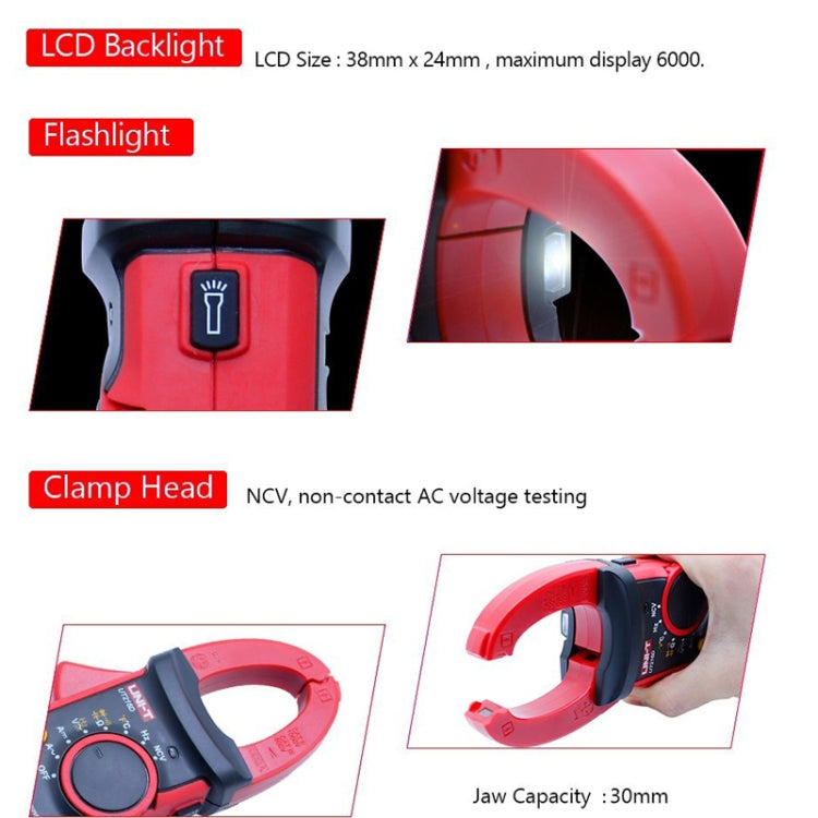 UNI-T UT216A 600A Digital Clamp Meter AC DC Voltage Detector - free shipping - PMC TechLife - Order now!