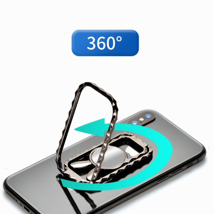 Metal Car Mobile Phone Folding Bracket Ring Buckle Paste Bracket,Style: Square(Silver) - Ring Holder by PMC TechLife | Online Shopping South Africa | PMC TechLife