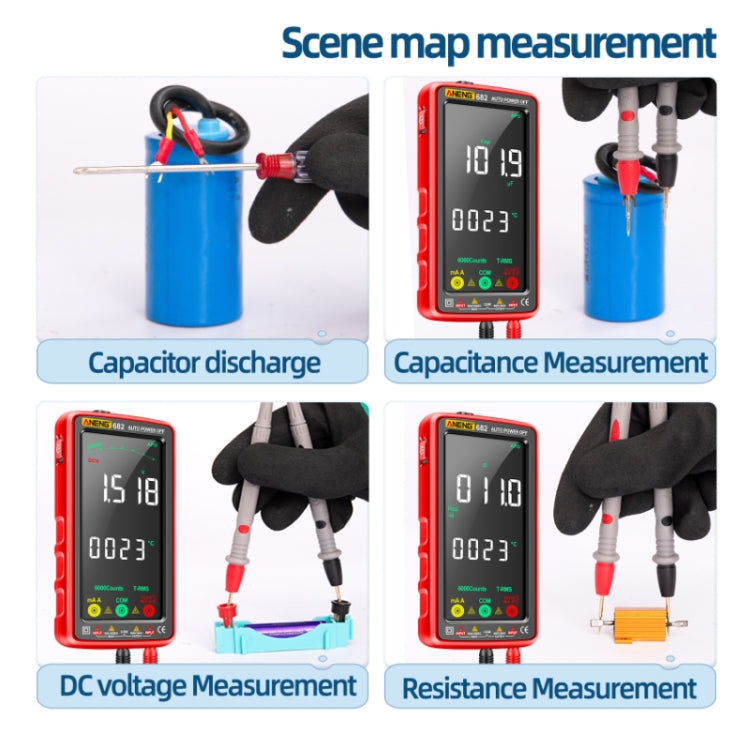 ANENG 682 Smart VA Reverse Display Automatic Range Rechargeable Multimeter(Black) - free shipping - PMC TechLife - Order now!